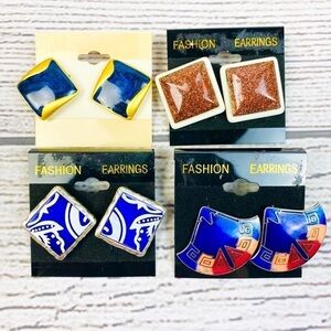 Vintage 80’s/90’s Bundle of 4 Fashion Earrings